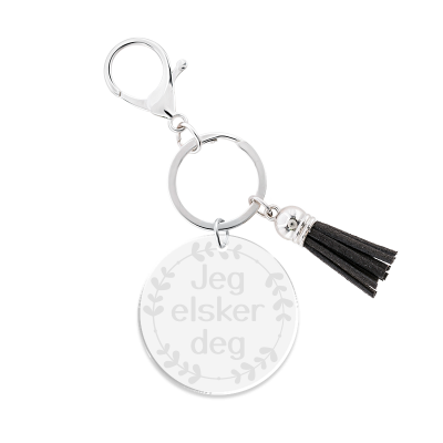 Personlig Nøkkelring i Akryl med Dusk – Elegant...