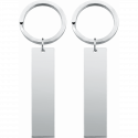 Personlig Nøkkelring med to Graverte Rektangler