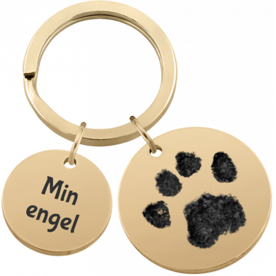 Personlig Nøkkelring med to Sirkler med...