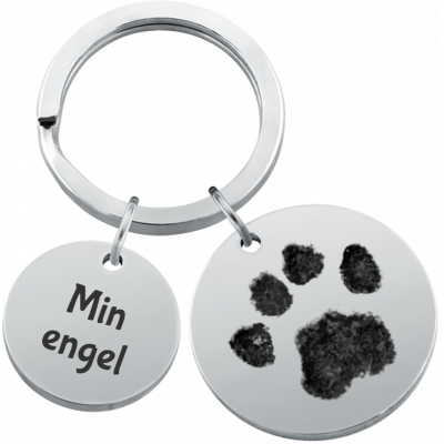 Personlig Nøkkelring med to Sirkler med...
