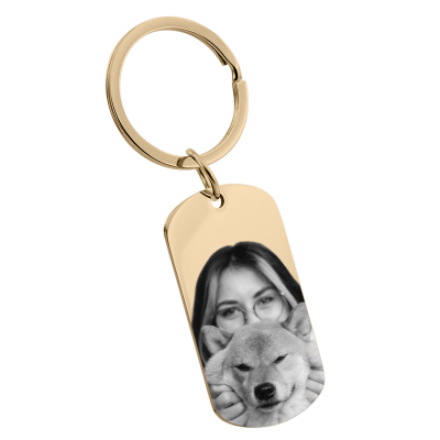 Nøkkelring med Militærtagg med Hunde- eller...